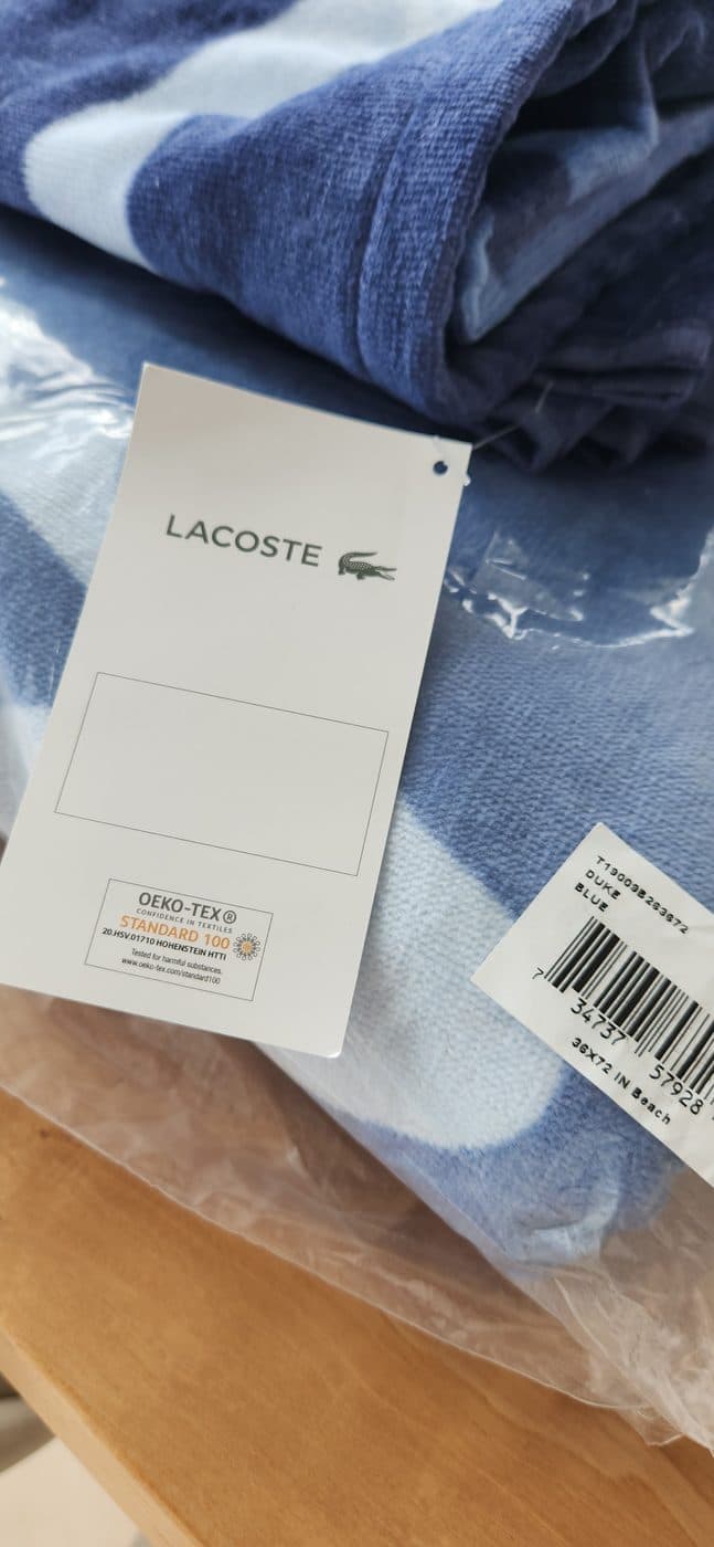 Lacoste синий комплект — шорты и пляжное полотенце