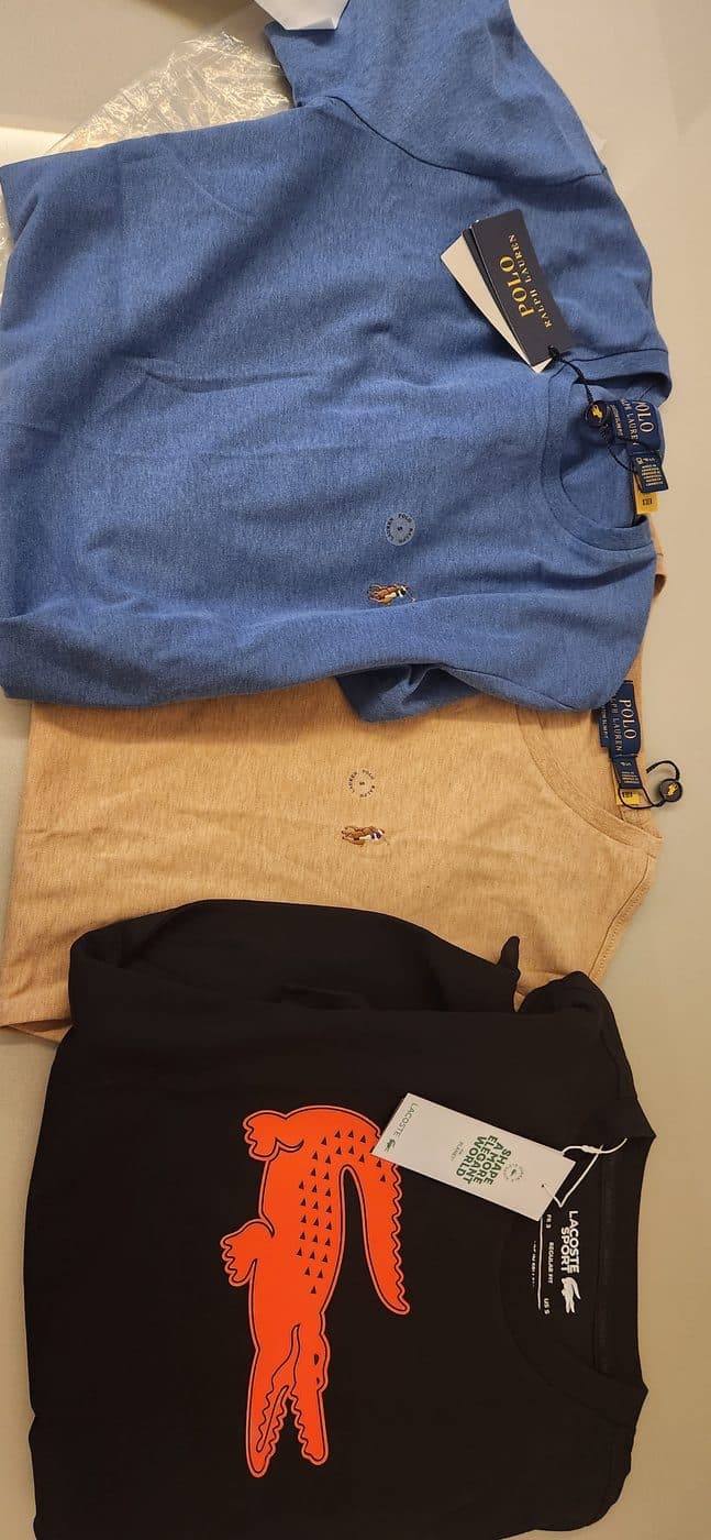 Polo Ralph Lauren и Lacoste футболки в одной посылке
