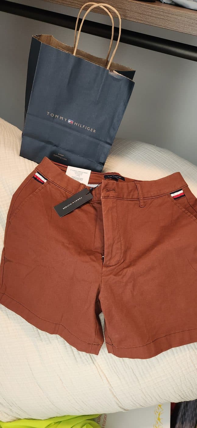 Tommy Hilfiger шорты терракотовые с фирменным пакетом